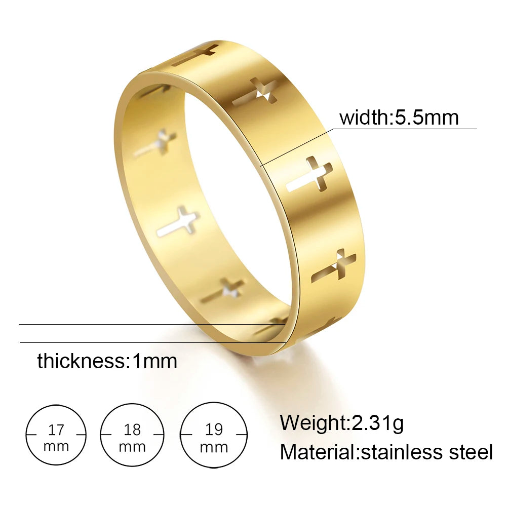COOLTIME Gothic Cross Couple Rings