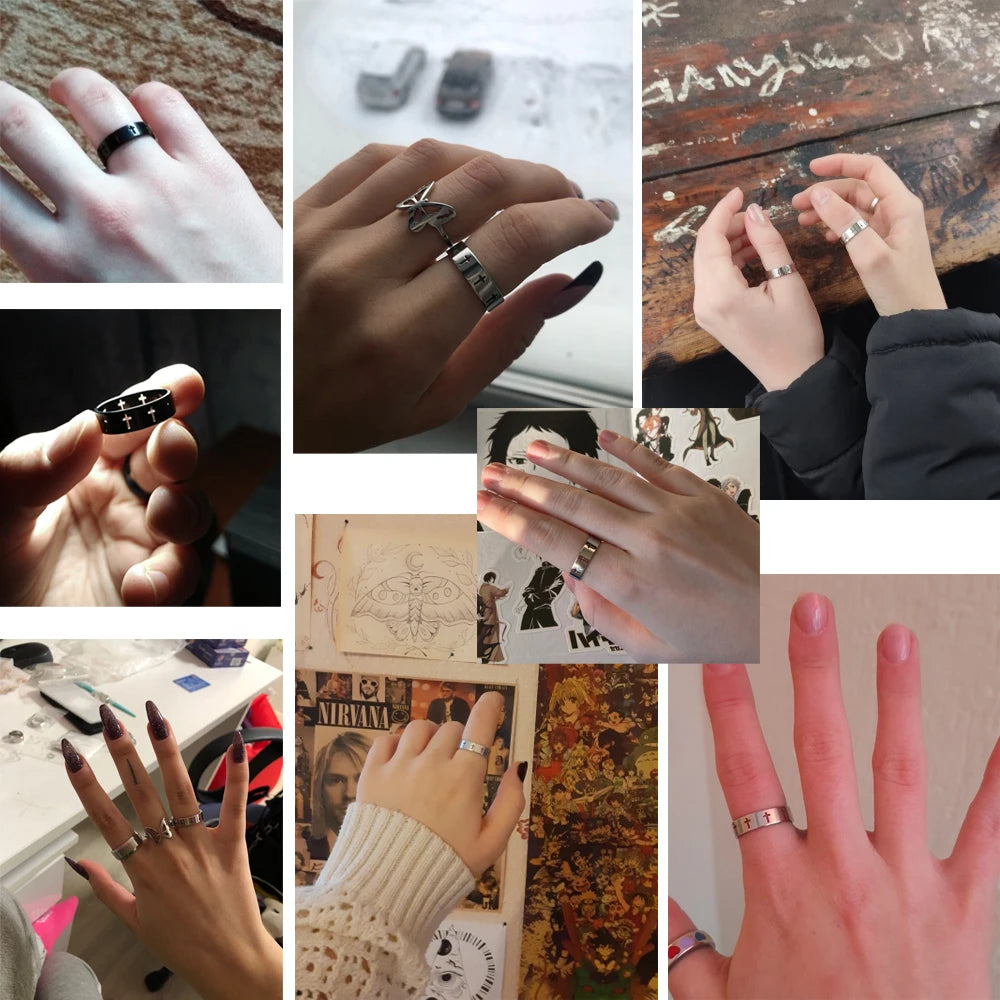 COOLTIME Gothic Cross Couple Rings