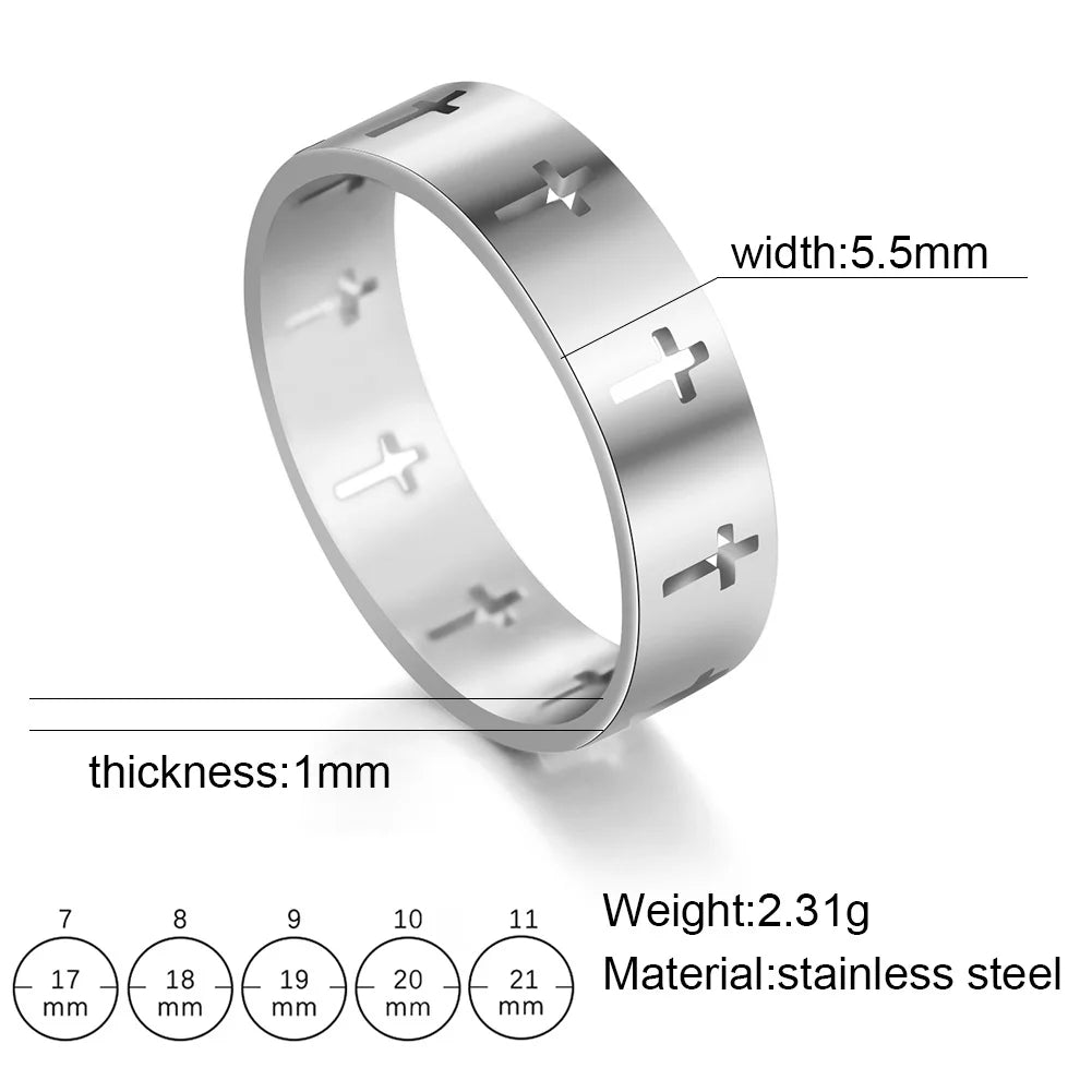COOLTIME Gothic Cross Couple Rings