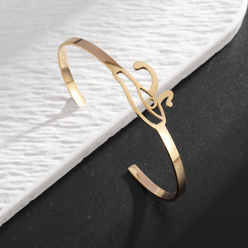 Christian Side Jesus Cross Simple Cuff Bracelet