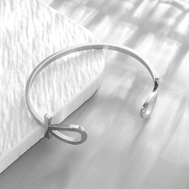 Christian Side Jesus Cross Simple Cuff Bracelet
