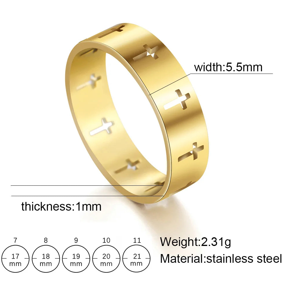 COOLTIME Gothic Cross Couple Rings