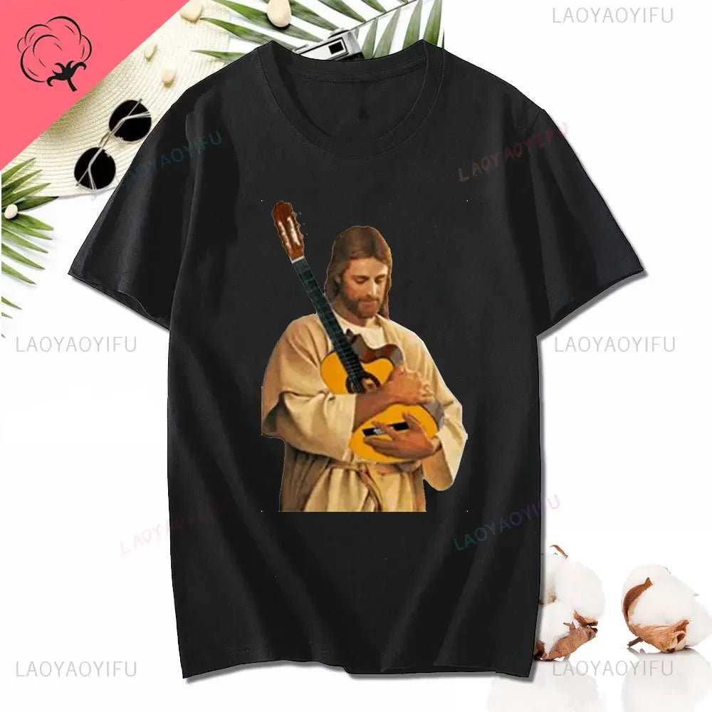 Kawaii Jesus Bandage Print Modal T-Shirts