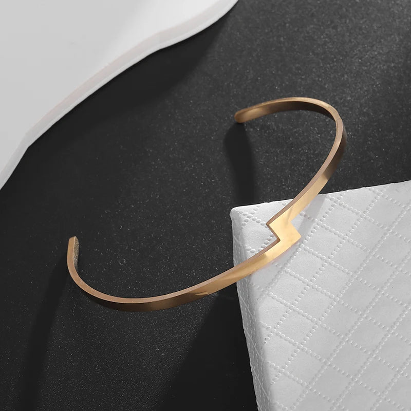 Christian Side Jesus Cross Simple Cuff Bracelet