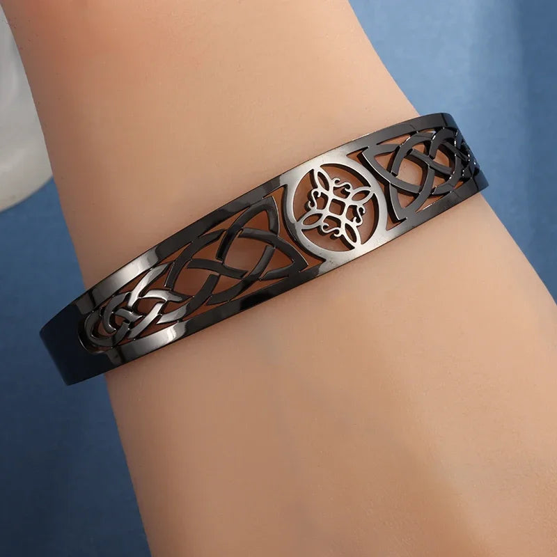 Christian Side Jesus Cross Simple Cuff Bracelet