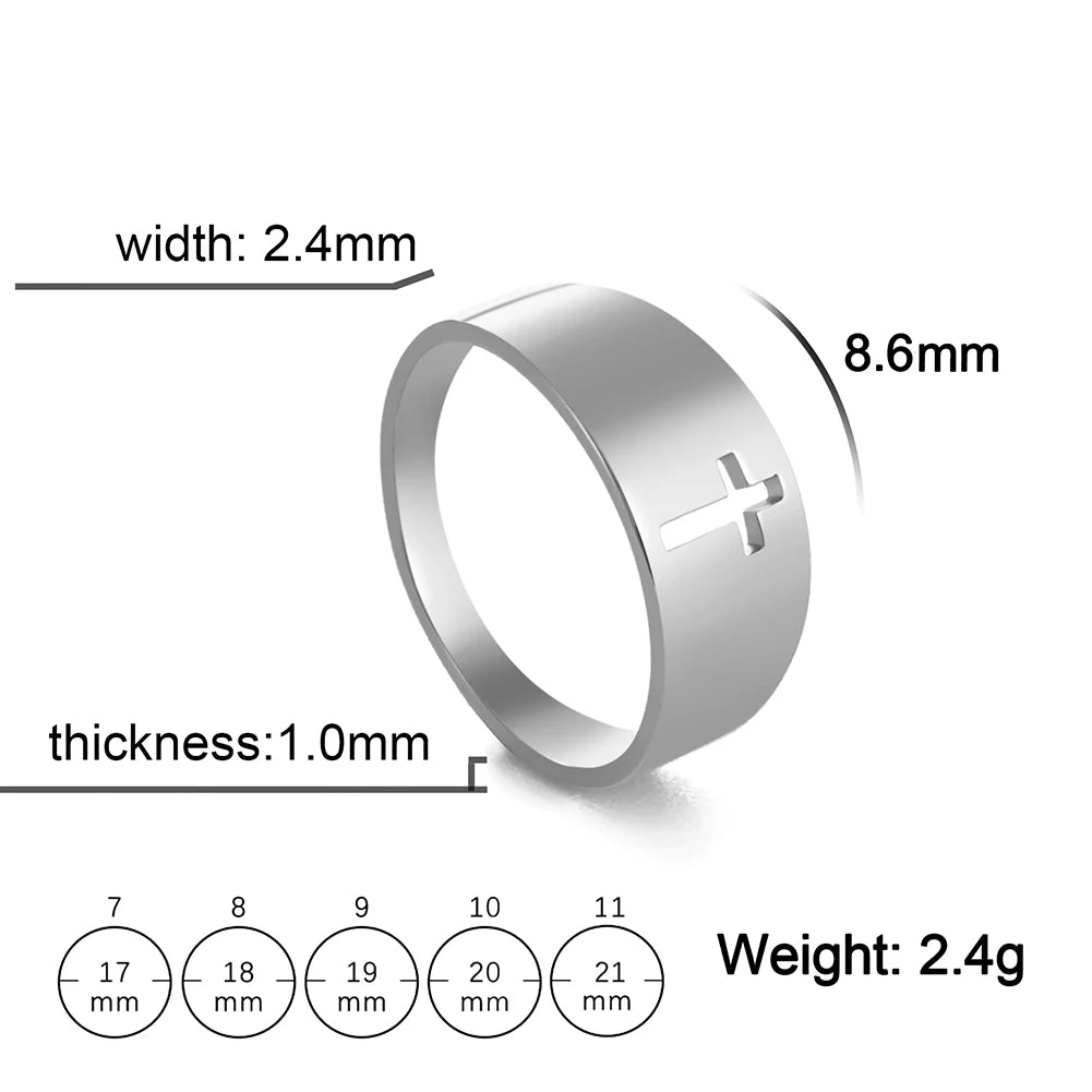 COOLTIME Gothic Cross Couple Rings
