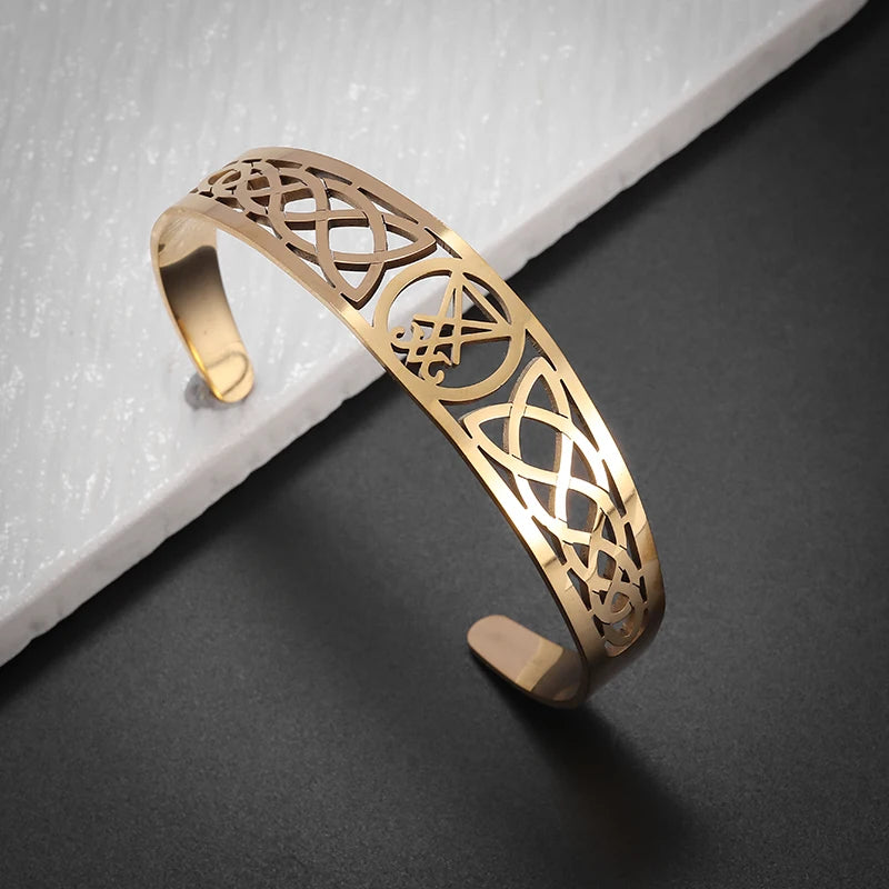 Christian Side Jesus Cross Simple Cuff Bracelet