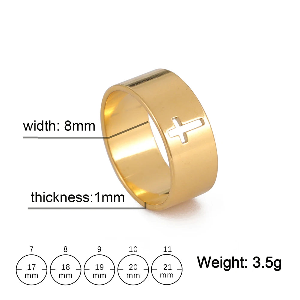 COOLTIME Gothic Cross Couple Rings