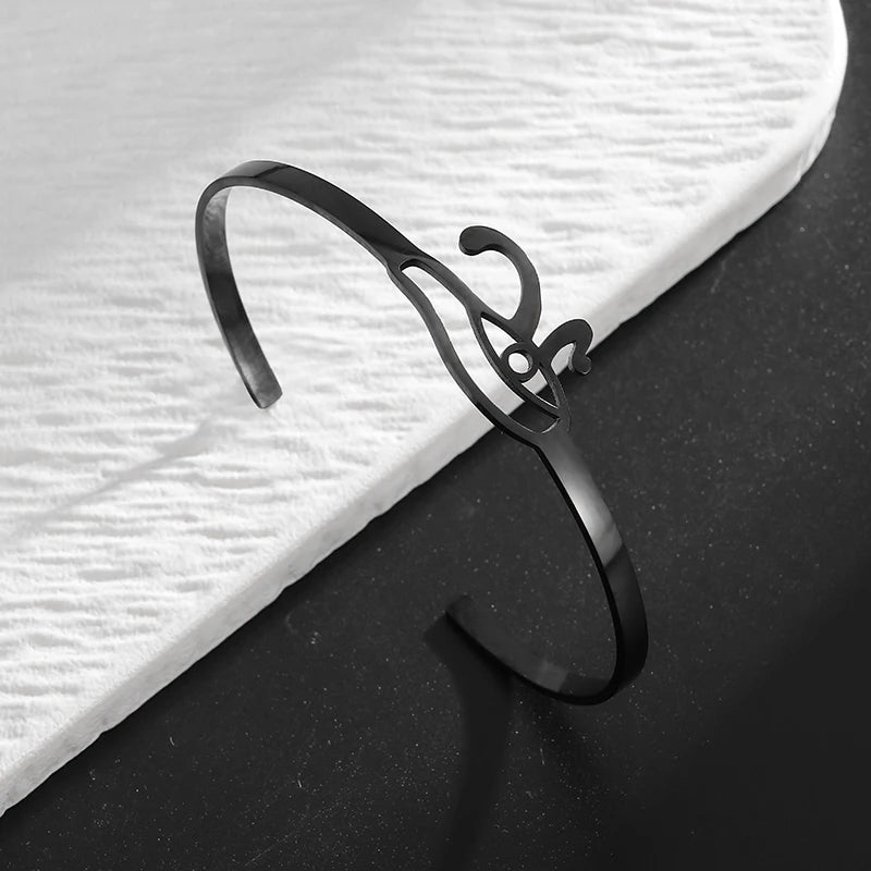 Christian Side Jesus Cross Simple Cuff Bracelet