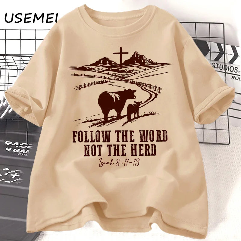 Follow The Word Not The Herd Jesus T-Shirt