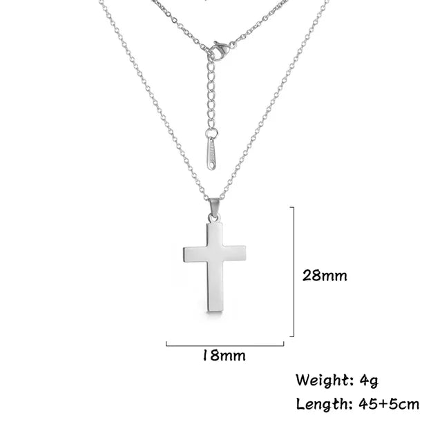 Cazador Jesus Cross Hollow Pendant Necklaces
