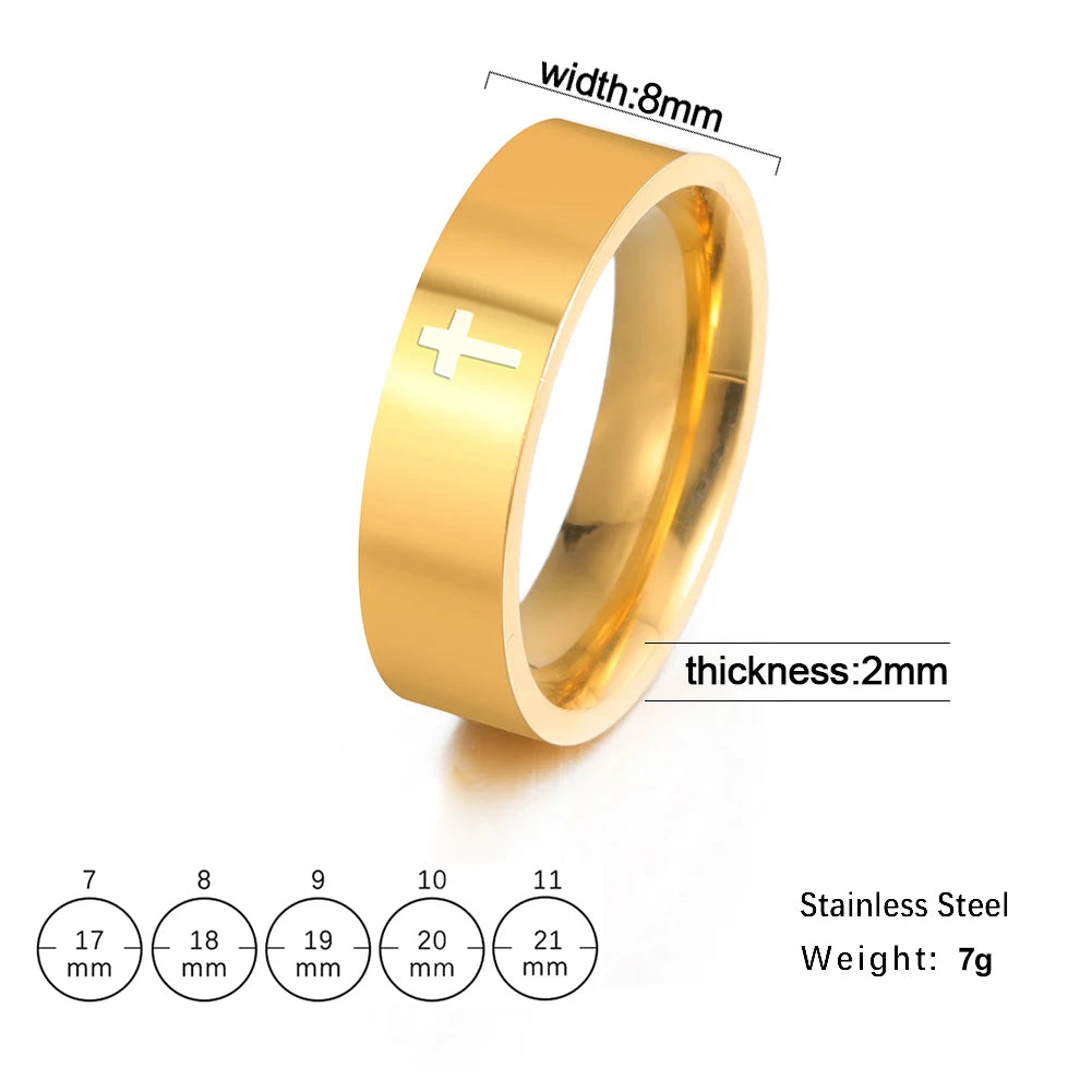 COOLTIME Gothic Cross Couple Rings