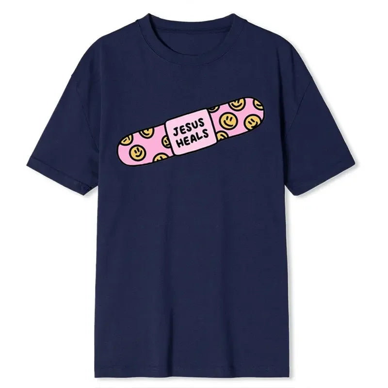 Kawaii Jesus Bandage Print Modal T-Shirts