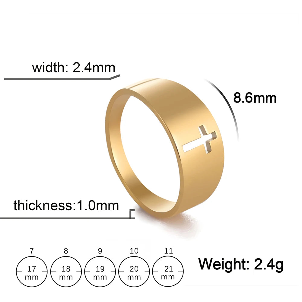 COOLTIME Gothic Cross Couple Rings