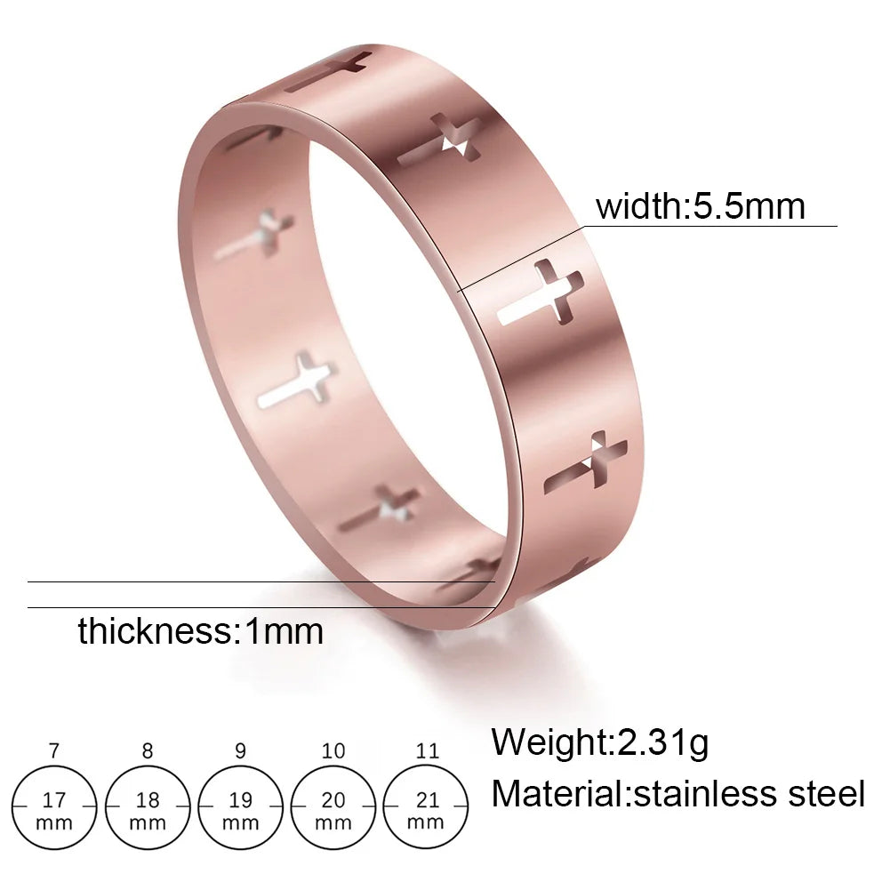 COOLTIME Gothic Cross Couple Rings