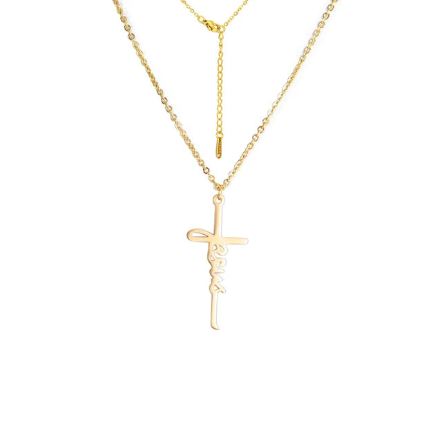 Cazador Jesus Cross Hollow Pendant Necklaces