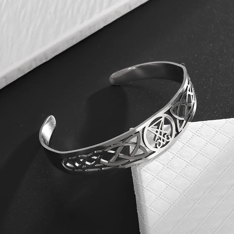 Christian Side Jesus Cross Simple Cuff Bracelet
