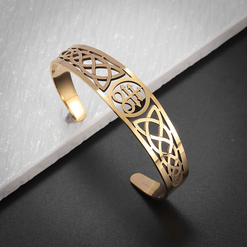 Christian Side Jesus Cross Simple Cuff Bracelet