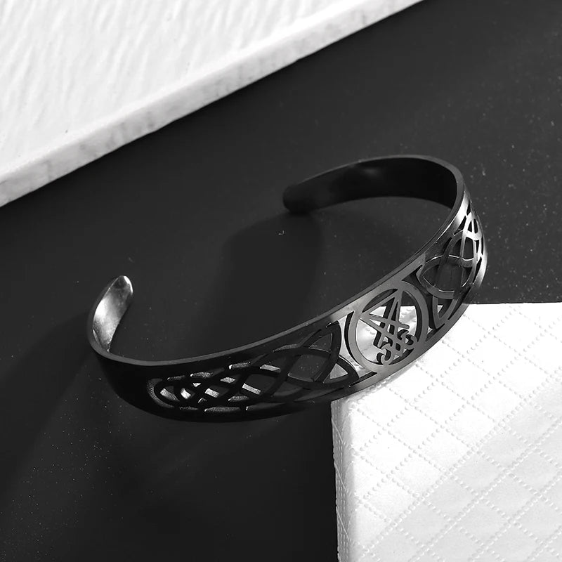 Christian Side Jesus Cross Simple Cuff Bracelet