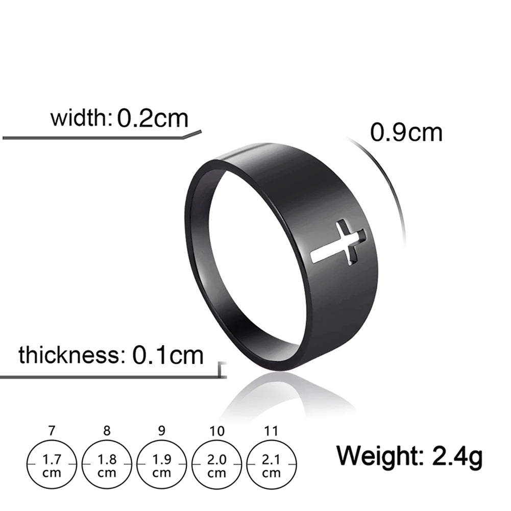 COOLTIME Gothic Cross Couple Rings
