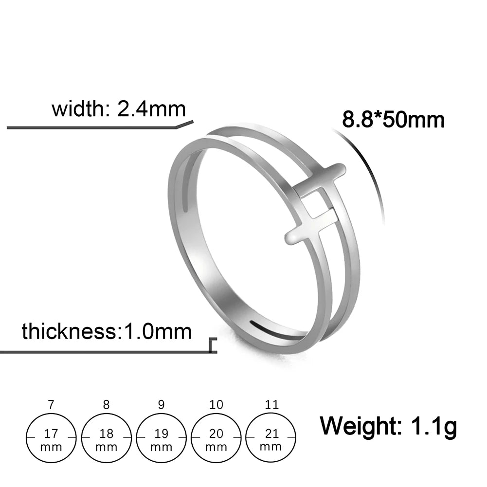 COOLTIME Gothic Cross Couple Rings