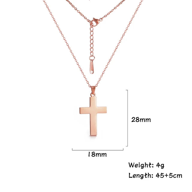 Cazador Jesus Cross Hollow Pendant Necklaces