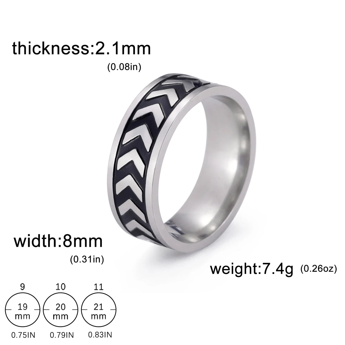 Jeshayuan 8MM Wide Jesus Cross Ring