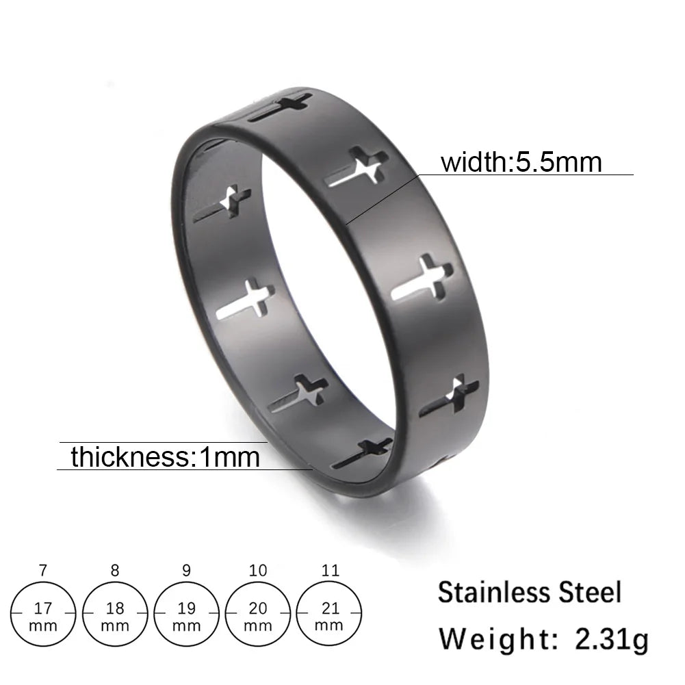 COOLTIME Gothic Cross Couple Rings
